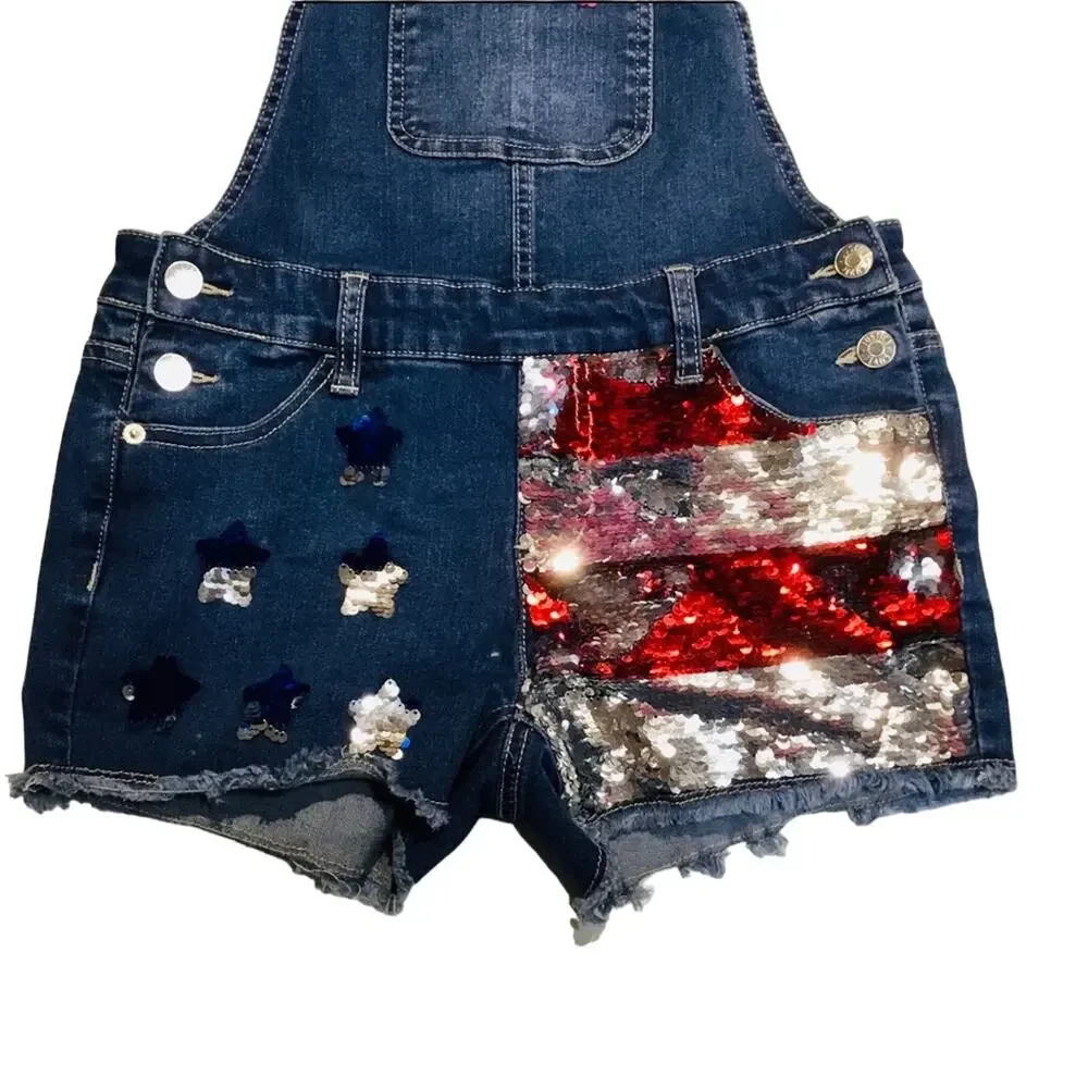 Justice Denim Romper Overall
